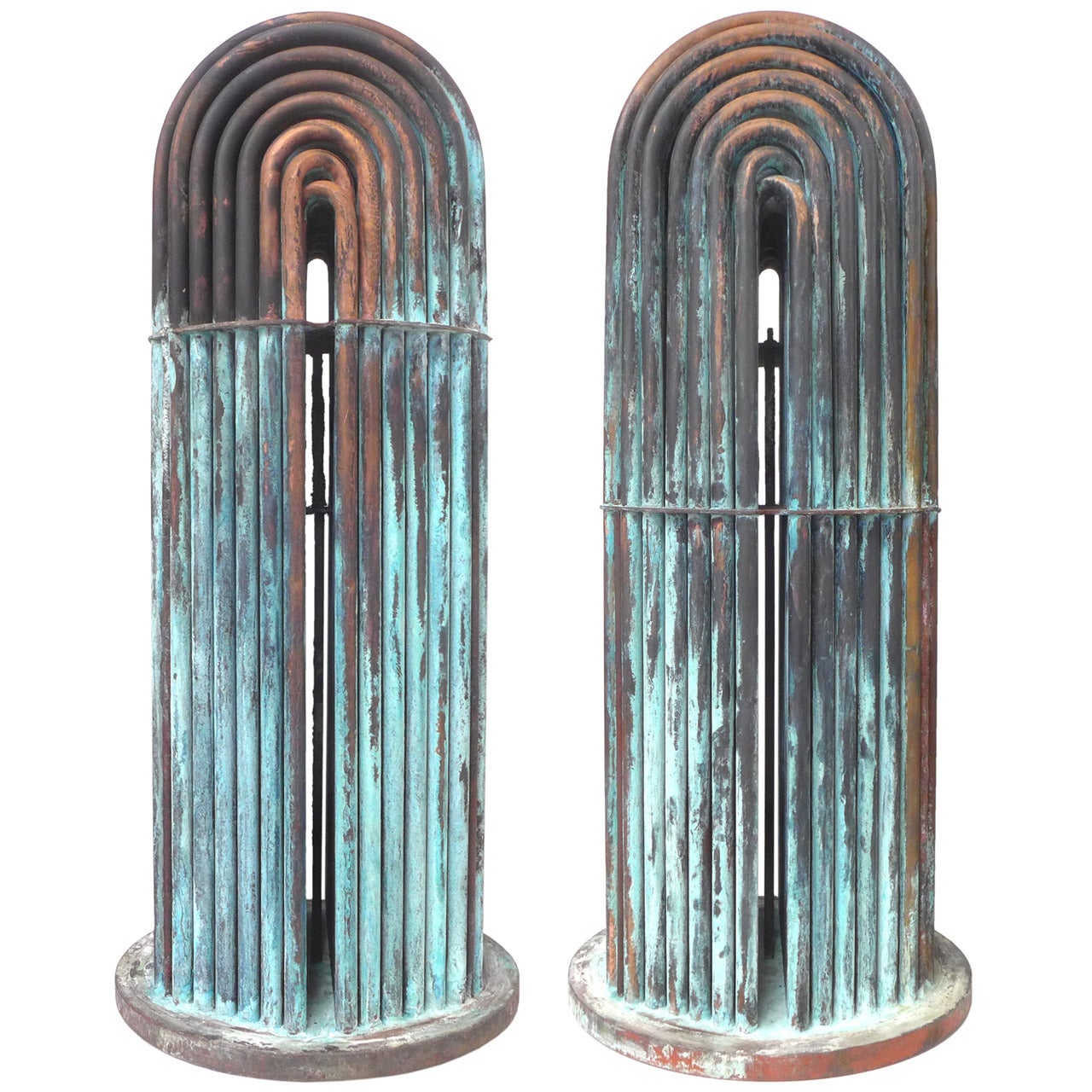 Machine Age Copper Pipe Sculptures