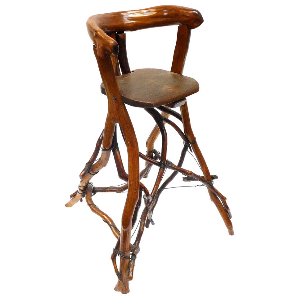 Primitive Twig High Chair For Sale