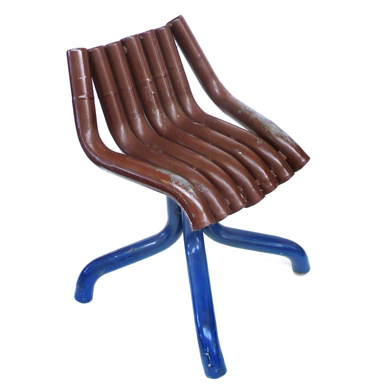 Folk Art Ford Pinto Tailpipe Chair