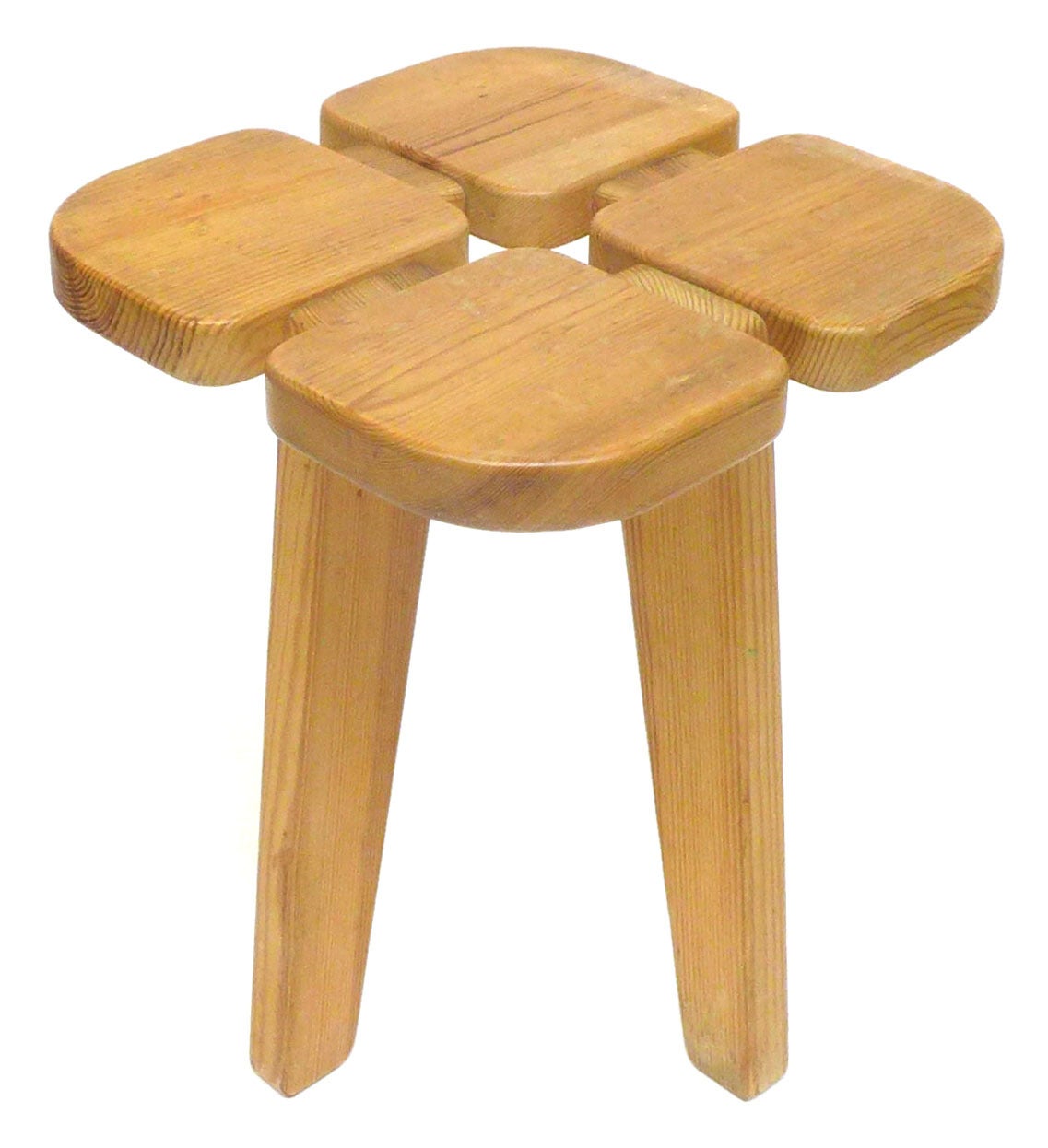 A lovely wood stool by Finnish designer Lisa Johansson-Pape (1907-1989) for Stockmann AB.  Though best known for her graceful, mid-century lighting, Johansson-Pape was also a talented designer in other fields.  A simple and beautiful piece of