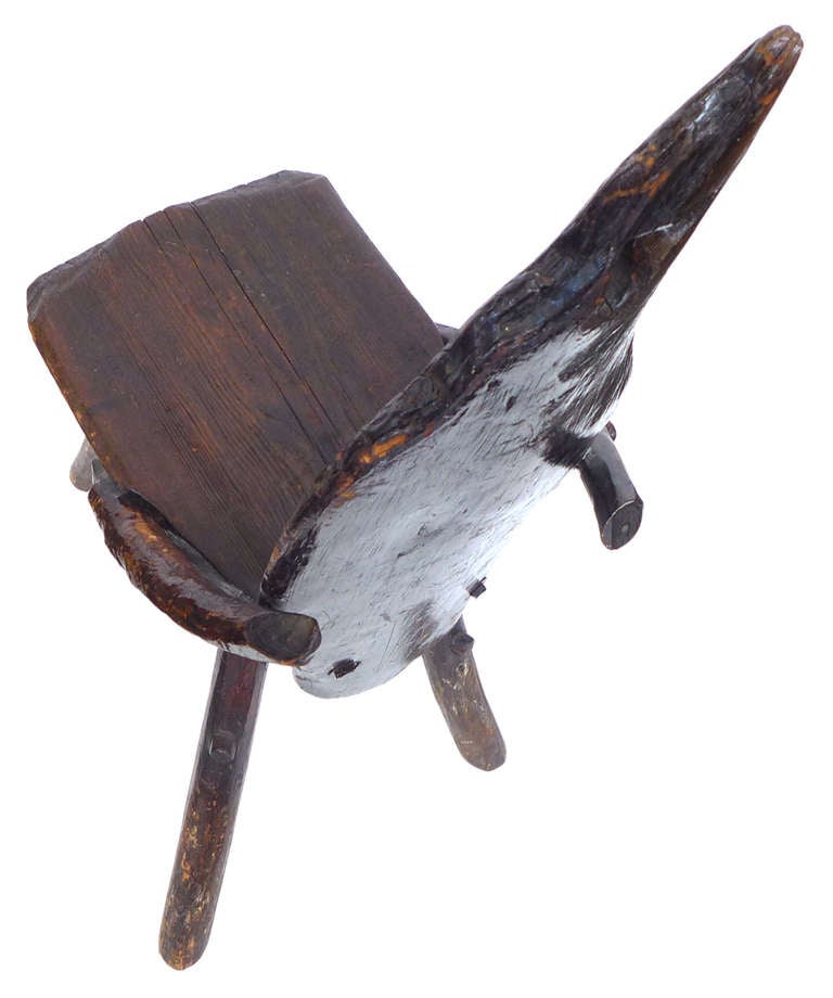 Primitive Wood Bough and Slab Chair 1