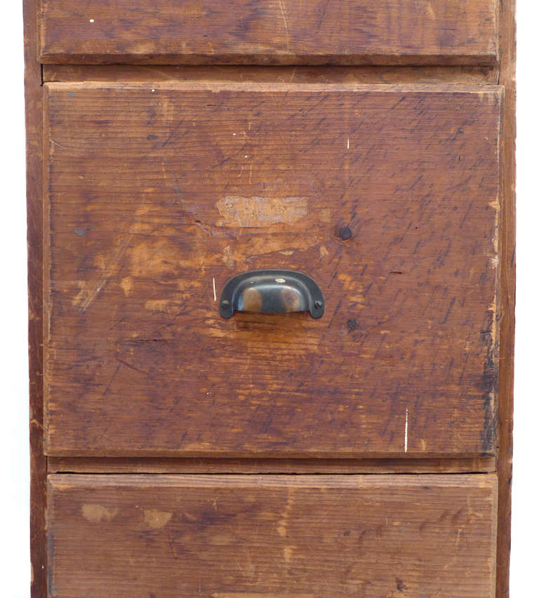 20th Century Monolithic Wood Filing Cabinet