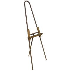 Hand and Machine Crafted Modernist Brass Easel