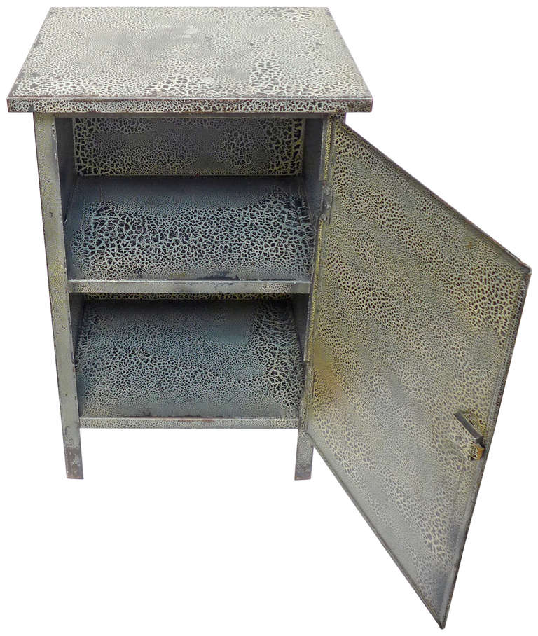 Incredible Alligator Finish Industrial Cabinet In Good Condition In Los Angeles, CA