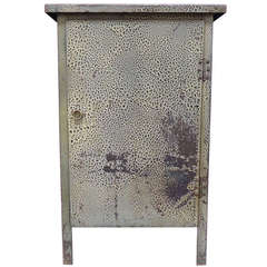 Vintage Incredible Alligator Finish Industrial Cabinet