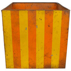 Vintage Striped Sheet Metal Box Planter from a Tony Duquette Interior