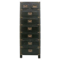 Studded Leather Tall Chest