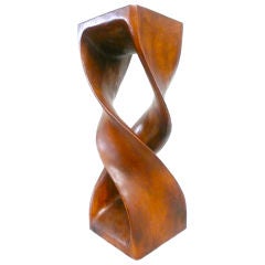 Large Hand-Carved Spiraling Sculpture