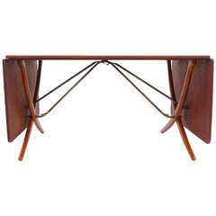 Iconic Drop Leaf Scissor-Leg Table by Hans Wegner