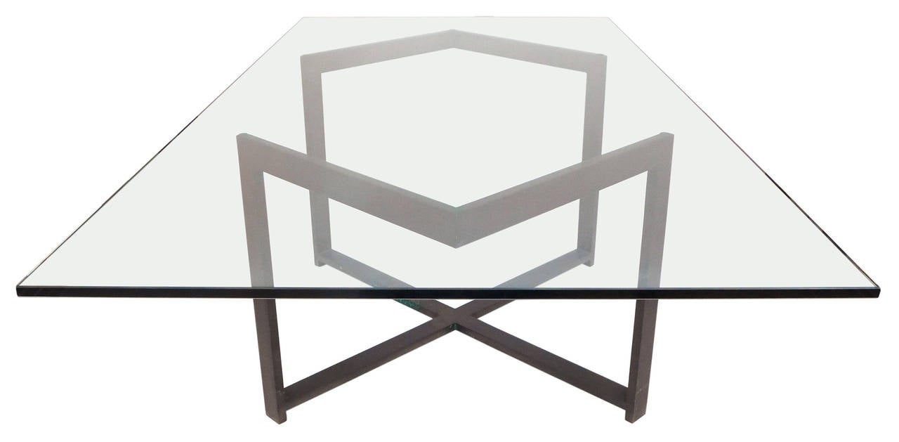 American Bronze and Glass Coffee Table