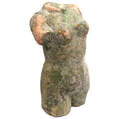 Terra Cotta Torso Sculpture