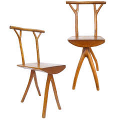 Pair of Wood "Twig" Chairs