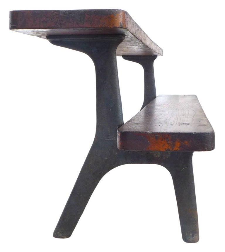 Unusual Two-Tier Industrial Bench at 1stDibs