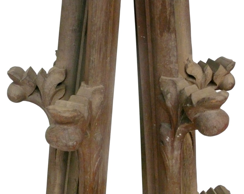 19th Century Hand-Carved Wooden French Cathedral Spires