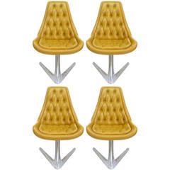 Vintage Set of Four Sculpta Chairs by Chromcraft