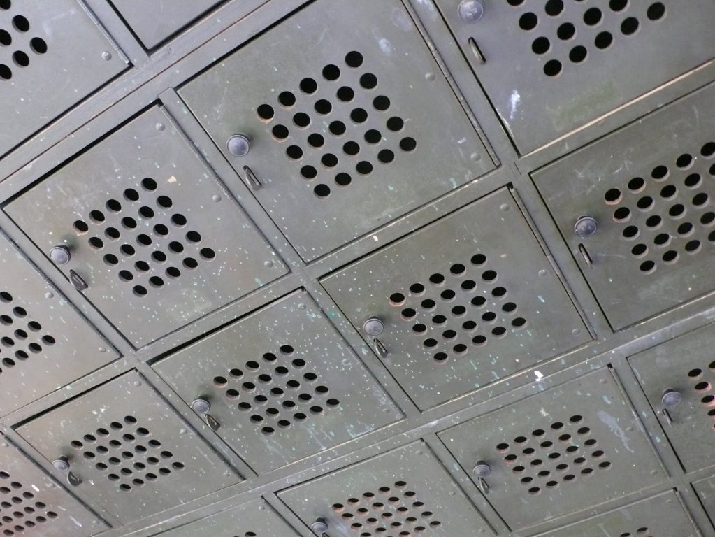 American Industrial Locker Cabinet with Perforated Masonite Doors