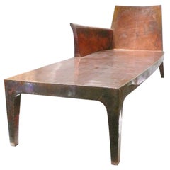 Fantastic Copper Chaise Lounge Chair by Paul Mathieu