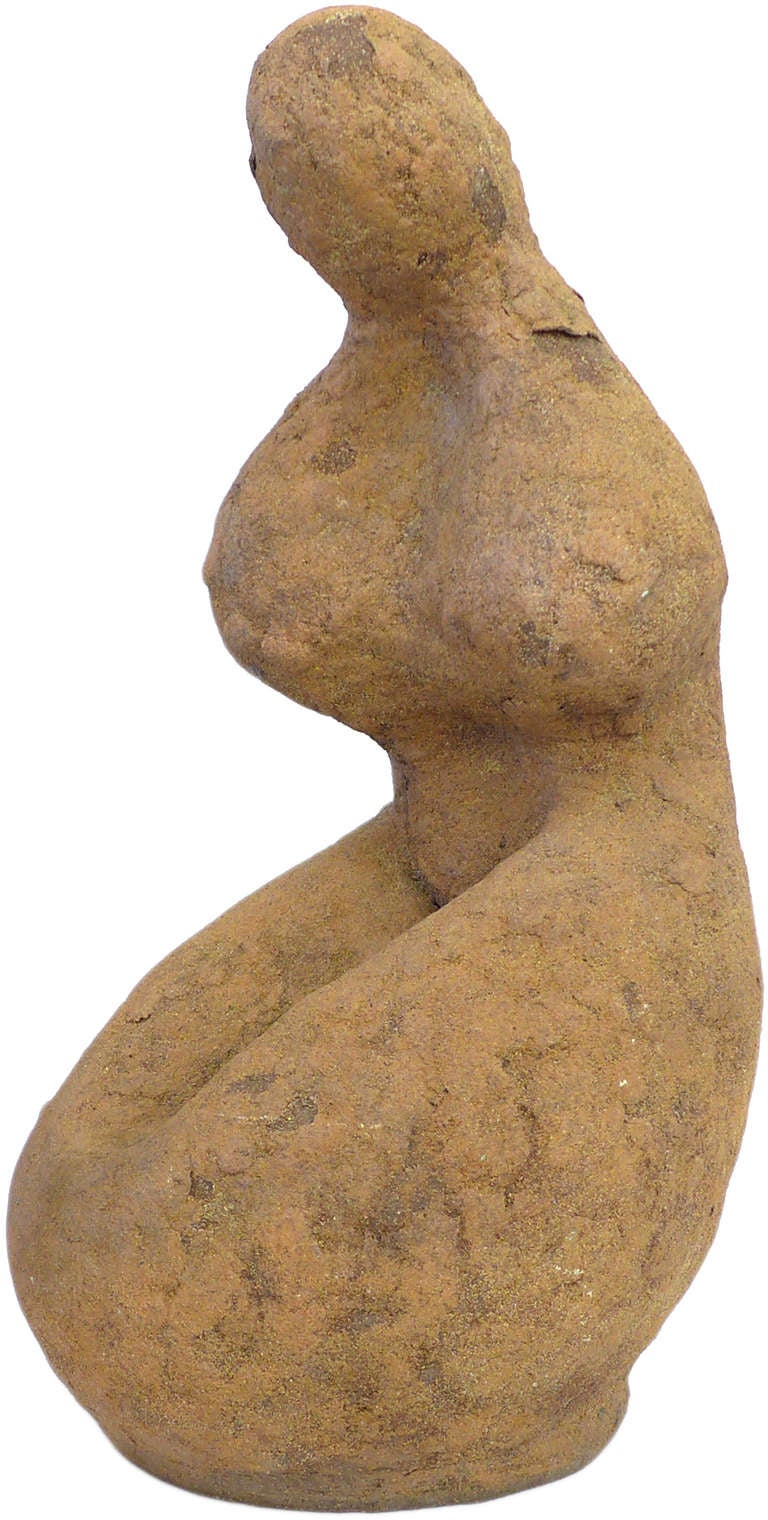 Mid-20th Century Large Abstracted Female Form Ceramic Sculpture