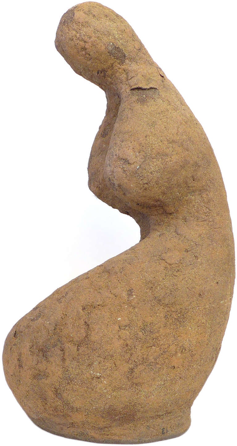 Large Abstracted Female Form Ceramic Sculpture In Good Condition In Los Angeles, CA