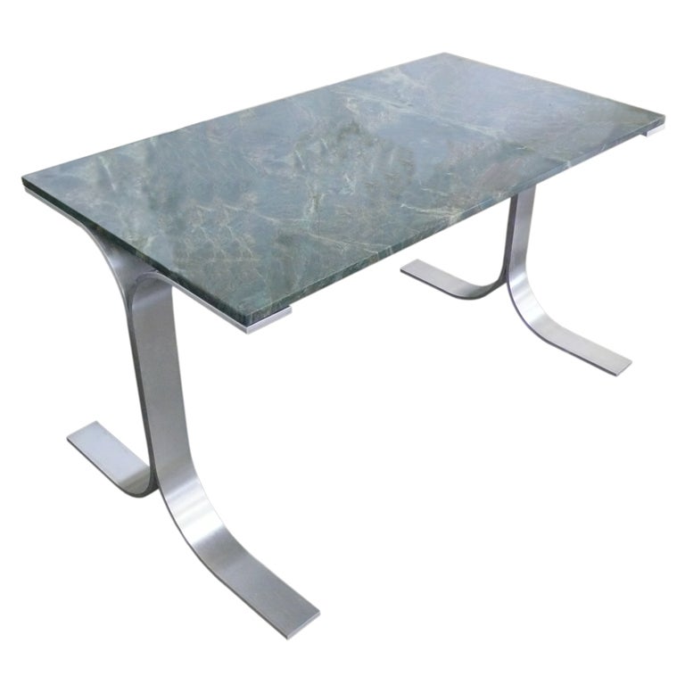 Spectacular Green Quartz And Stainless Steel Desk For At 1stdibs Spectacular Green Quartz And Stainless Steel Desk For