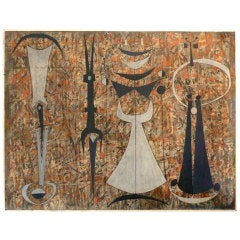 Used Tempera Painting by Cranbrook Artist Barbara Luderowski