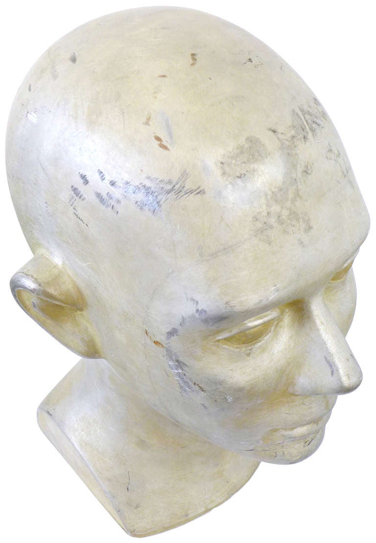 Mid-20th Century Solid Aluminum Head Model For Sale