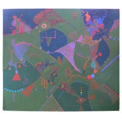 Large Abstract Painting by Wid Freeman Coleman Jr. 8