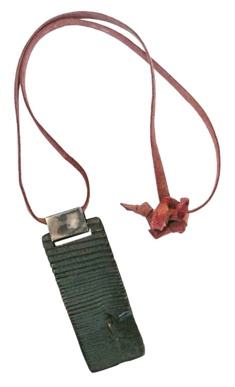 Mid-20th Century Bronze Pendant Necklace by Amalia Schulthess
