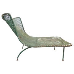 Unusual Mesh and Wrought Iron Outdoor Lounge Chair