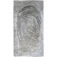 "Thumbprint" Raised-Relief Wall-Sculpture