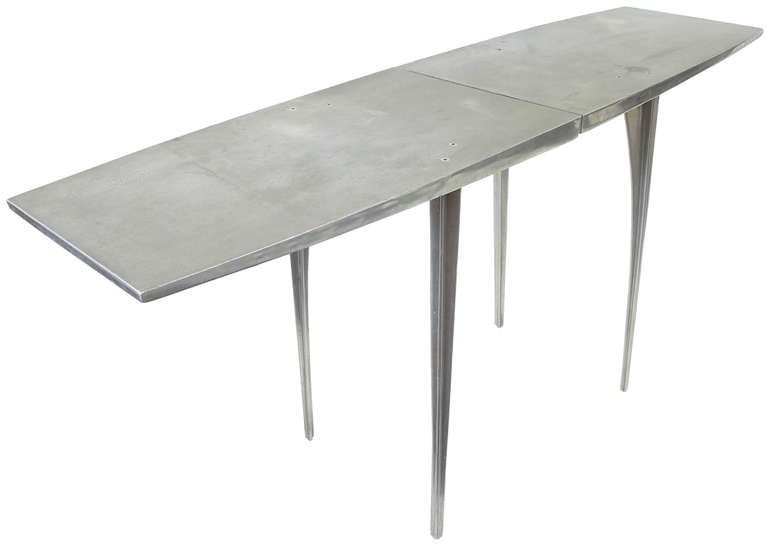 Memphis Group Rare Series 1 Aluminum Console Table by Bob Josten