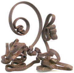 Looping "Ribbon" Wrought-Iron Sculpture