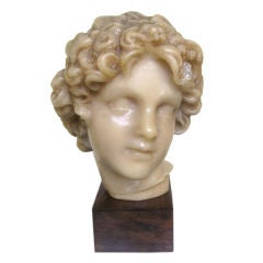 Antique Wax Bust of Child