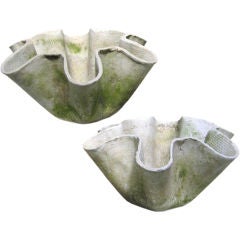 Pair of Scalloped Planters