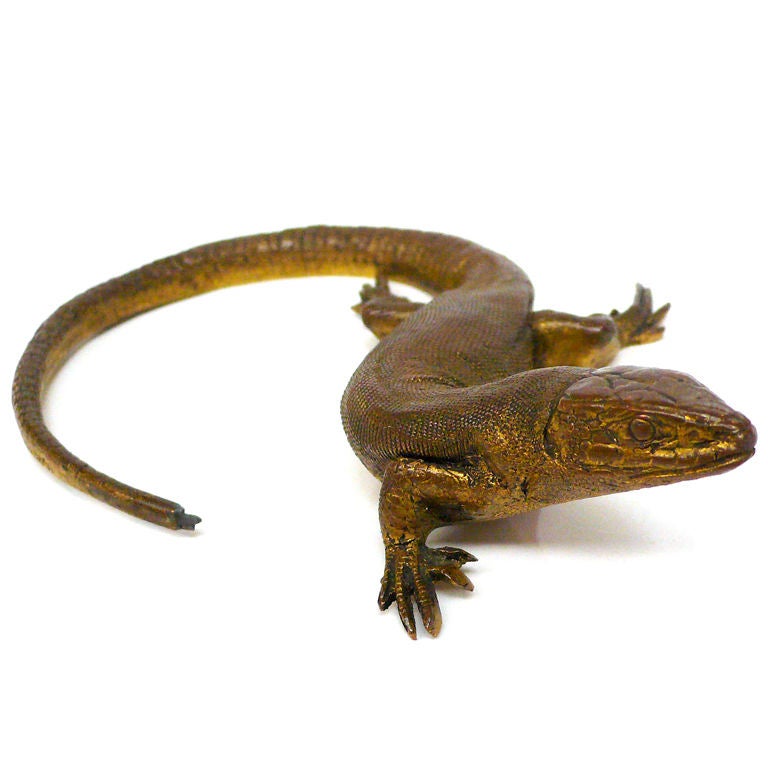 19th Century Vienna Cast Bronze Lizard