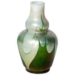 Tiffany Favrile Glass Cabinet Double Gourd Vase