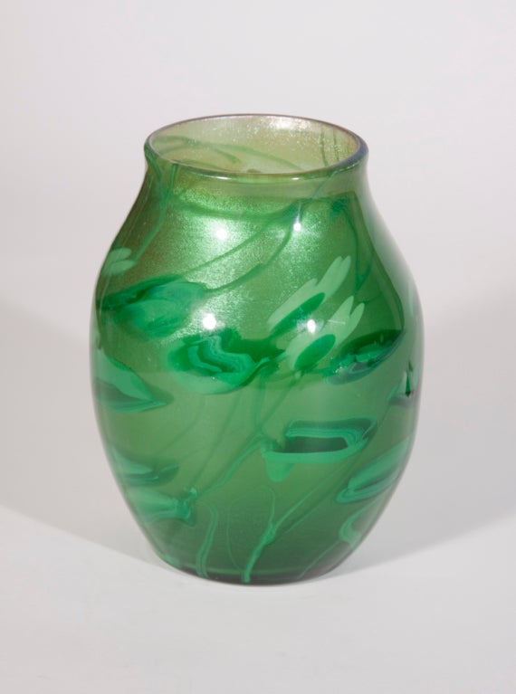 American Tiffany Studios Favrile Glass Paperweight Vase