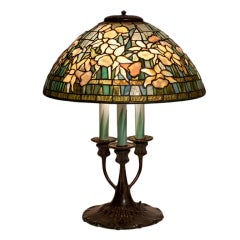 TIffany Studios Daffodil Table Lamp with Bouillotte Base
