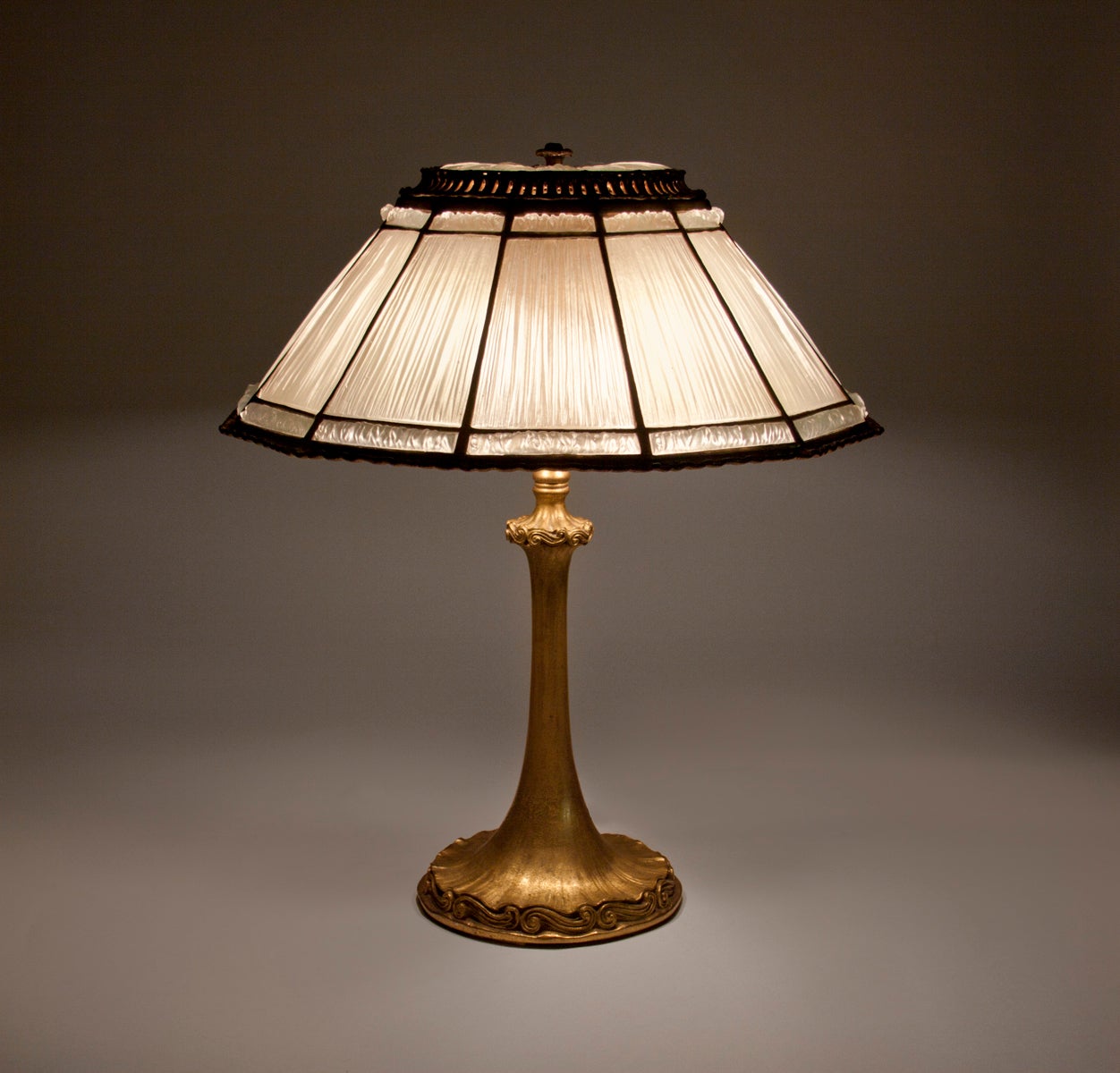 Tiffany Studios Linenfold Table Lamp