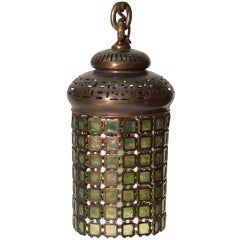 Antique Tiffany Studios Chainmail Lantern