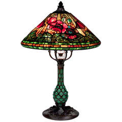 Antique Tiffany Studios Poppy Table Lamp
