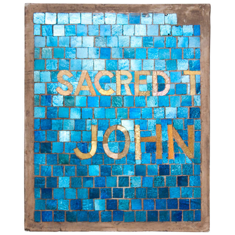 Tiffany Studios 'Sacred John' Mosaic Sample Panel For Sale