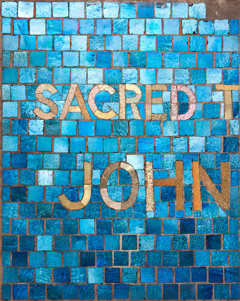 American Tiffany Studios 'Sacred John' Mosaic Sample Panel For Sale
