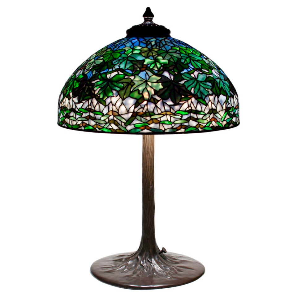 Tiffany Studios 'Maple Leaf' Table Lamp For Sale