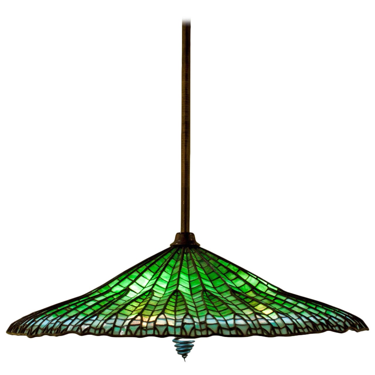 Tiffany Studios 'Lotus' Hanging Shade from Edward Wormley's Showroom For Sale