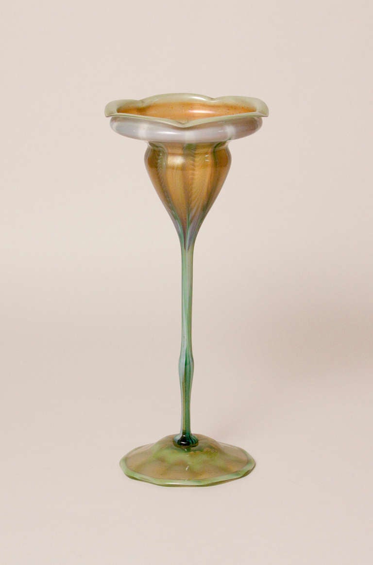 Tiffany Studios Favrile Glass Flower Form Vase