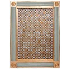 Antique Framed Tiffany Studios Chainmail Mesh Panel
