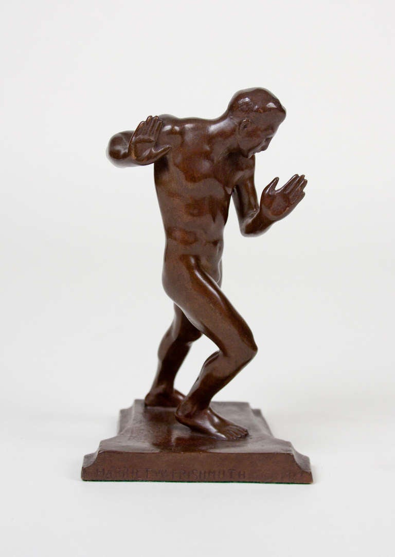 American Harriet W. Frishmuth 'Pushing Men' Bookends