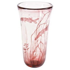 Orrefors 'Graal' Glass Vase
