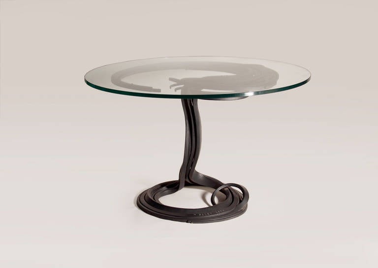 This early Albert Paley Forged Steel Dining Table was created for the 